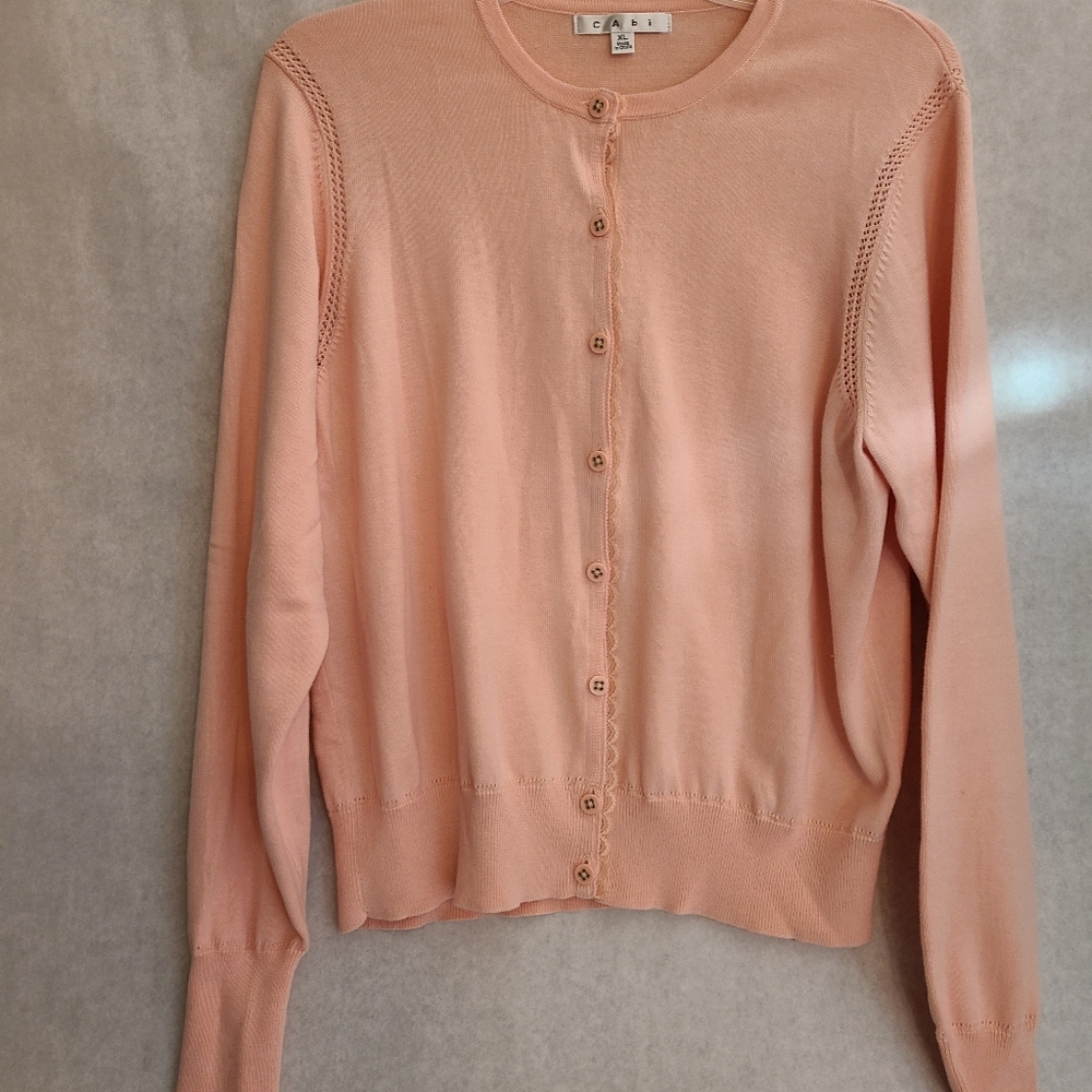 CAbi Button Up Cardigan XL Pink